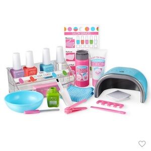 Pretend Nail Care Play Set 22 Pieces Mess Free Mani Pedis Role Play Toy New